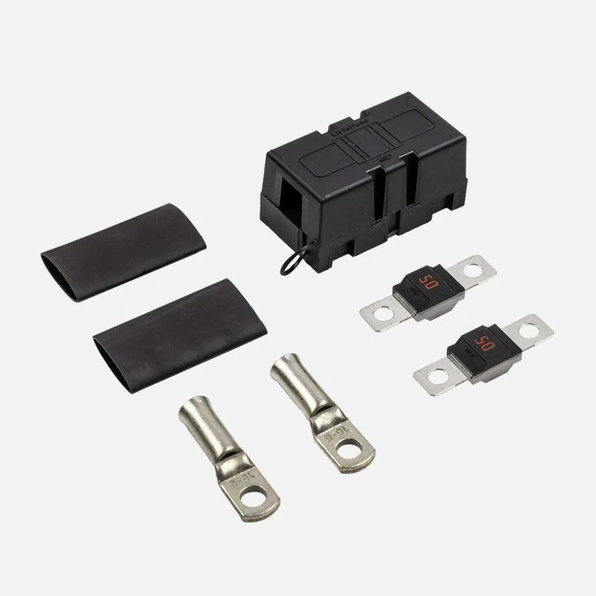 FK50 – REDARC Fuse, Knife Blade Fuse 50 Amp Set Of 2 With Fuse Holders And Cable Crimps
